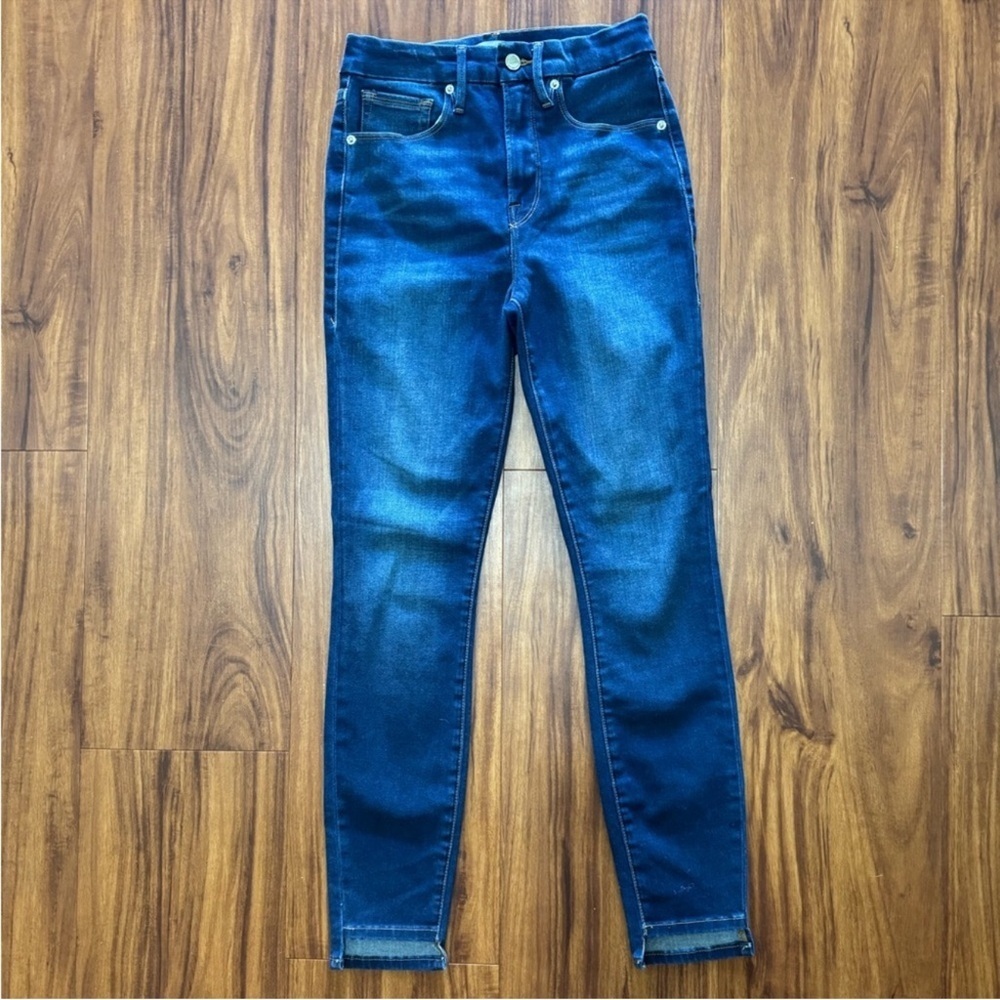 Good American Good Waist GWSH367T Step Hem Skinny Jeans Size 27 - Picture 2 of 9
